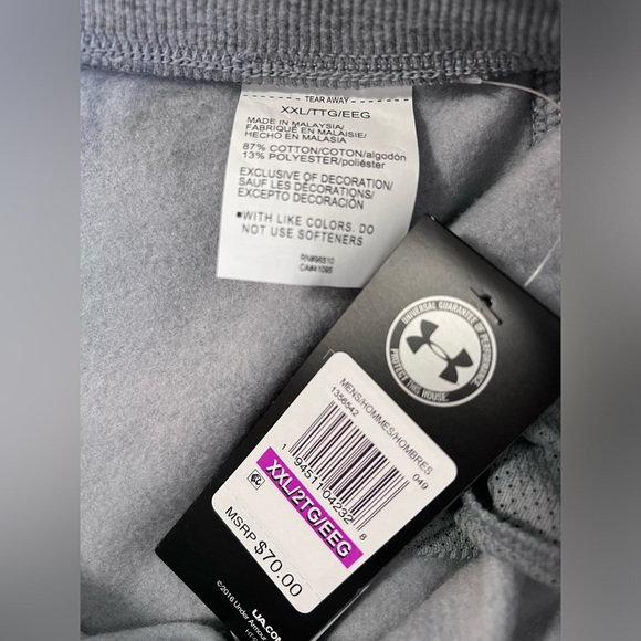 Under Armour Men’s Grey Wildcats Pants NWT Sz XXL Cold gear Marty Long - Picture 7 of 10